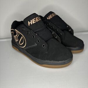 Heelys Streak Style 770255 Black Brown Skate Shoes Roller Wheels Y4